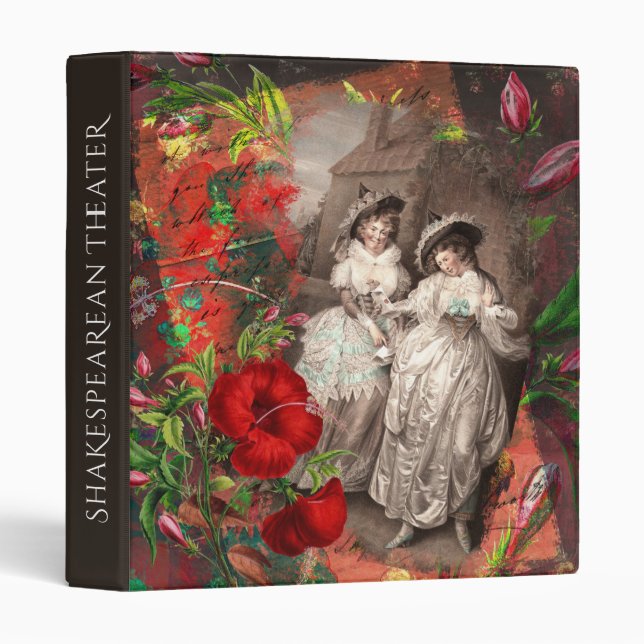 Shakespeare Merry Wives of Windsor Elegant Collage 3 Ring Binder (Front/Spine)