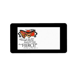 Shakespeare Midsummer Night's Dream Fierce Quote Label
