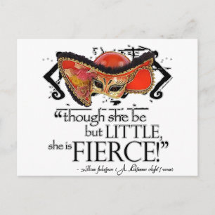 Shakespeare Midsummer Night's Dream Fierce Quote Postcard