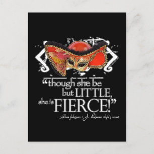 Shakespeare Midsummer Night's Dream Fierce Quote Postcard