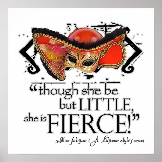 Shakespeare Midsummer Night s Dream Fierce Quote Poster 