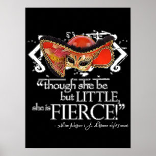 Shakespeare Midsummer Night's Dream Fierce Quote Poster