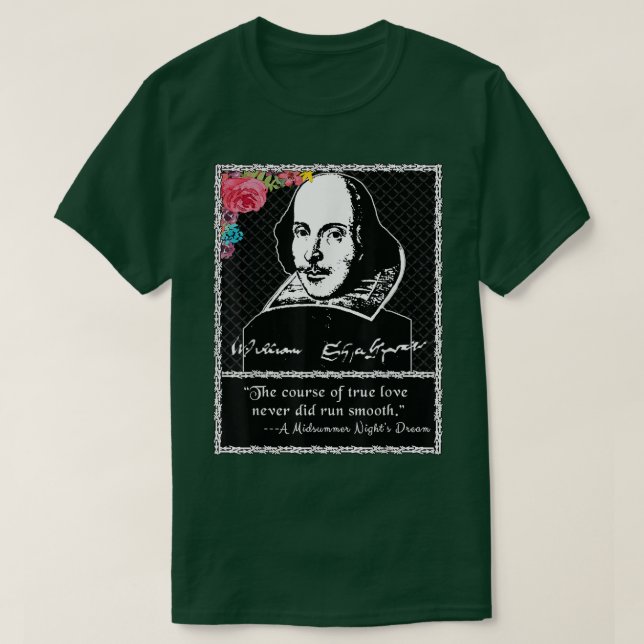 Shakespeare Midsummer Nights Dream Quote  T-Shirt (Design Front)