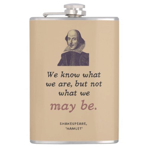  Shakespeare Motivation Dark Academia Vintage Flask