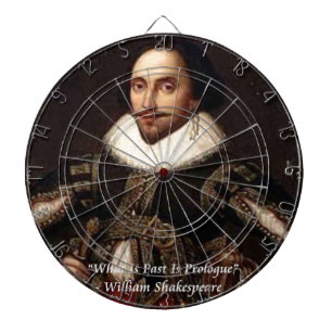 Shakespeare Past Is Prologue Quote Dartboard With Darts