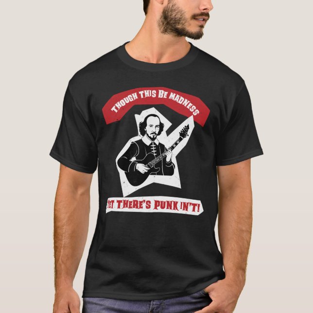 Shakespeare Pink Guitar Quote T-Shirt (Front)
