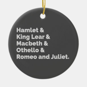 Shakespeare Plays I Ceramic Ornament