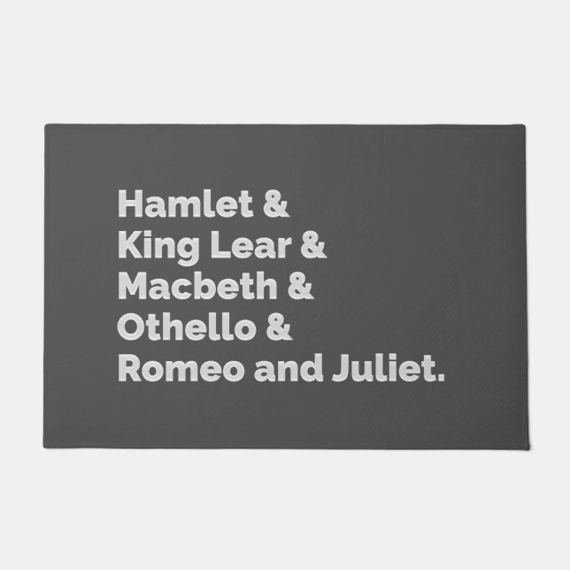 Shakespeare Plays I Doormat (Front)