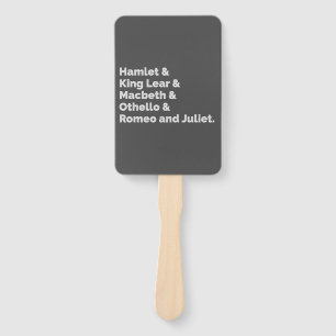 Shakespeare Plays I Hand Fan