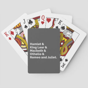 Shakespeare Plays I Poker Cards