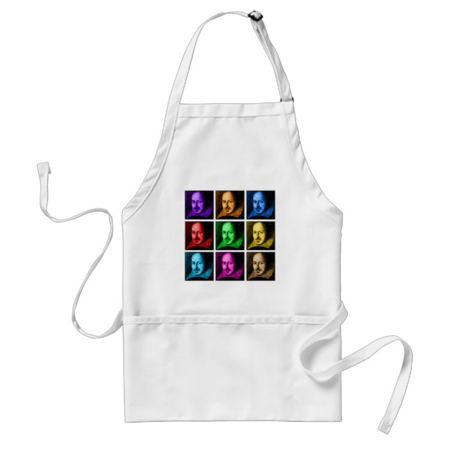 Shakespeare Pop Art Adult Apron (Front)