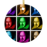 Shakespeare Pop Art Ceramic Ornament