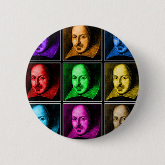 Shakespeare Pop Art Pinback Button