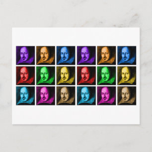Shakespeare Pop Art Postcard