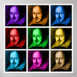 Shakespeare Pop Art Poster<br><div class="desc">This colorful pop art version of Shakespeare is a fun way to express your love of the Bard of Avon. Available on a wide range of t-shirts and gifts.</div>