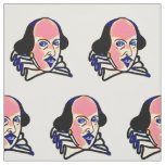 Shakespeare portrait fabric - white background