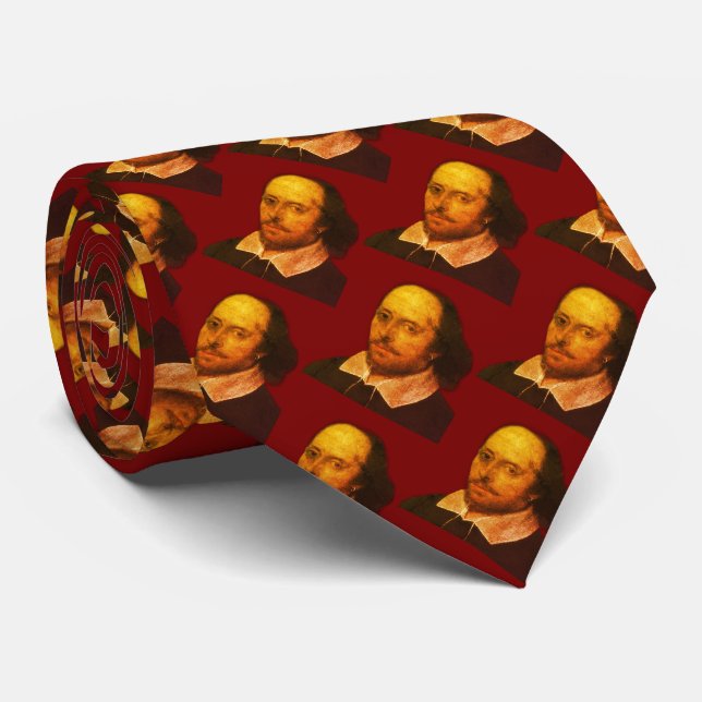 Shakespeare portrait neck tie (Rolled)