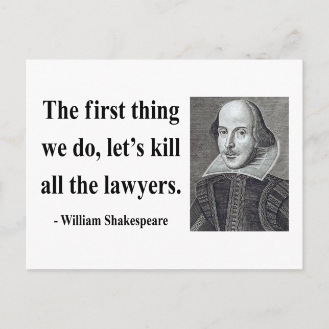 Shakespeare Quote 4b Postcard (Front)