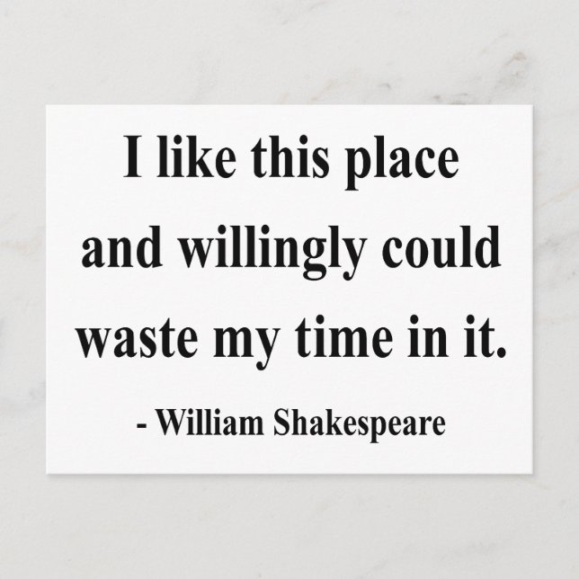 Shakespeare Quote 6a Postcard (Front)