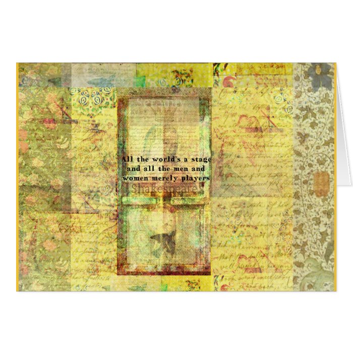 Shakespeare quote All the world's a stage ART Card