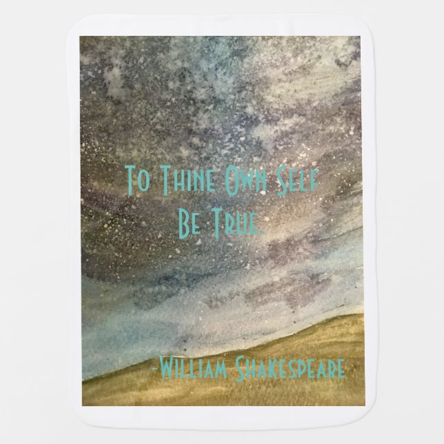 Shakespeare Quote Baby Blanket (Front)