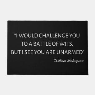 Shakespeare Quote - Battle Of Wits Doormat