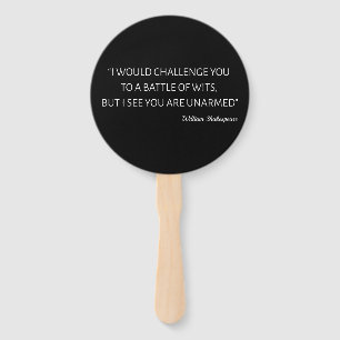 Shakespeare Quote - Battle Of Wits Hand Fan