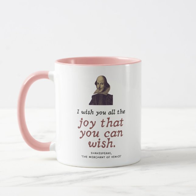 Shakespeare Quote Cute Chic Theater Happy Birthday Mug (Left)