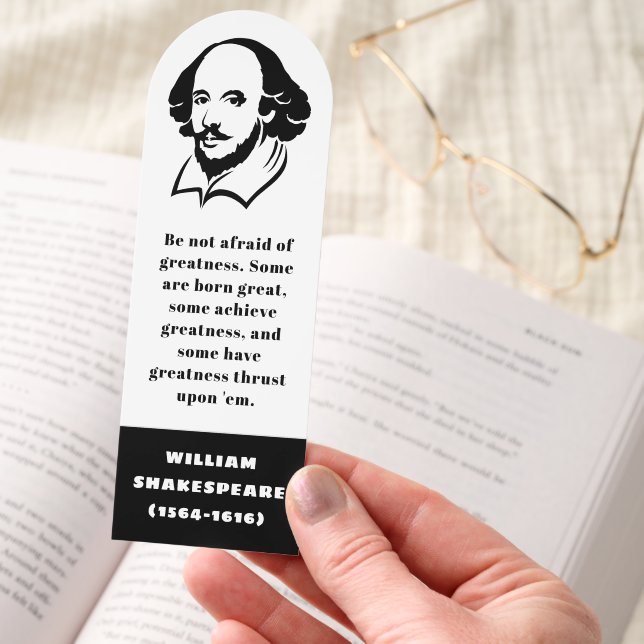 Shakespeare Quote English Literature Black White Bookmarks (Hand)