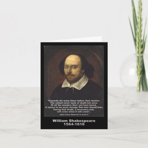 Shakespeare Quote  Julius Caesar Card