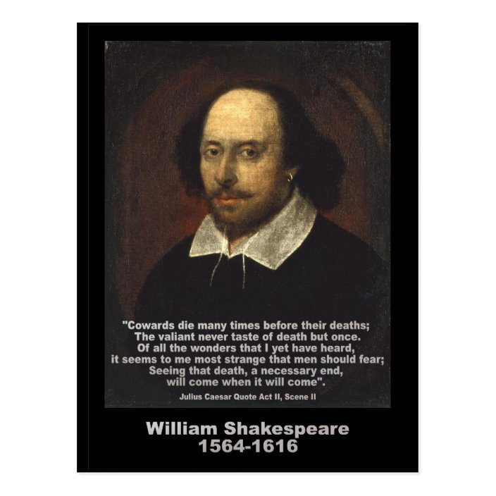 Shakespeare Quote ~ Julius Caesar Postcard | Zazzle.com