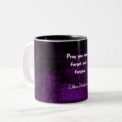 Shakespeare Quote on Life  Forgiveness Two_Tone Coffee Mug