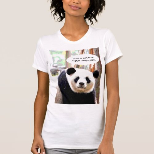 Shakespeare Quote Panda Bear Elegant Womens T_Shirt