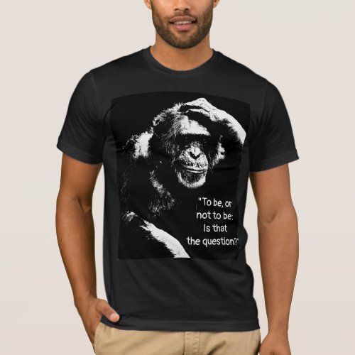 Shakespeare Quote Pop Art Thinking Monkey Mens T_Shirt