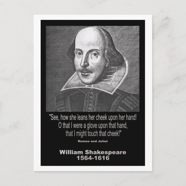 Shakespeare Quote ~ Romeo and Juliet Postcard (Front)