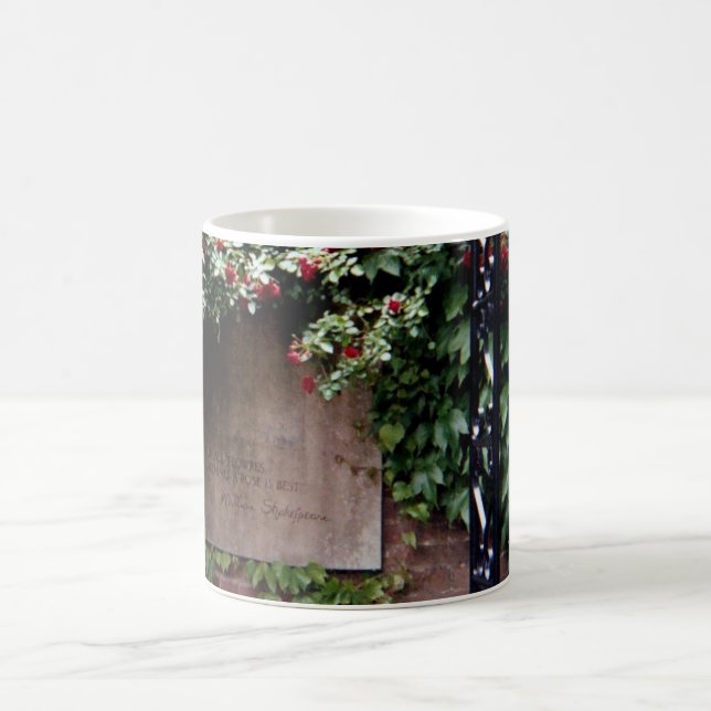 Shakespeare Quote Rose Coffee Mug (Center)