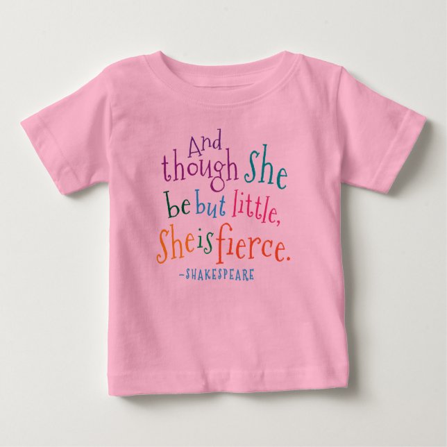 Shakespeare Quote She Is Fierce Girls Tutu Tshirt (Front)