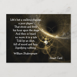 Shakespeare Quote - Sound and fury Postcard