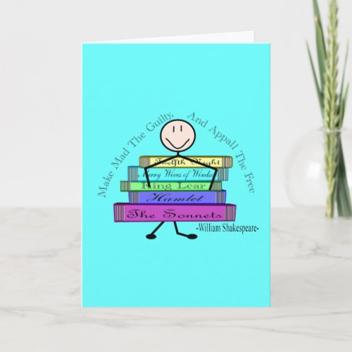 Shakespeare Quote Stick People Design Card