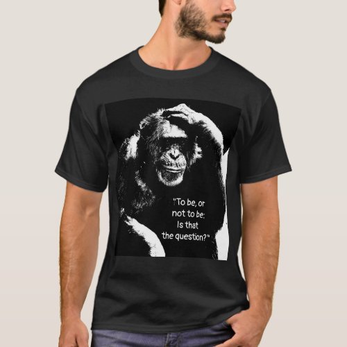 Shakespeare Quote Thinking Monkey Pop Art Mens T_Shirt