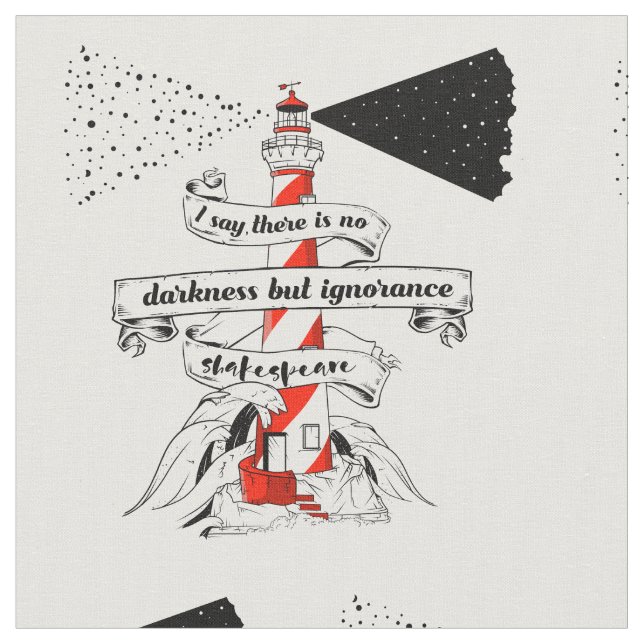 Shakespeare quote Twelfth Night ignorance Fabric (Close Up)