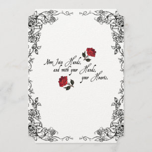 Shakespeare Red Roses Wedding Invitation