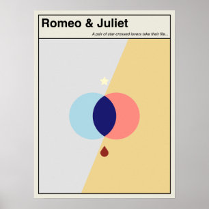 Shakespeare Romeo and Juliet Abstract Minimalist Poster