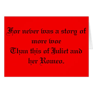 Shakespeare Romeo and Juliet Cards