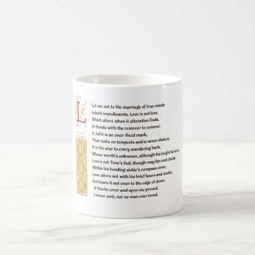 Shakespeare Sonnet 116 CXVI on Parchment Coffee Mug