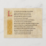 Shakespeare Sonnet 116 (CXVI) on Parchment Invitation