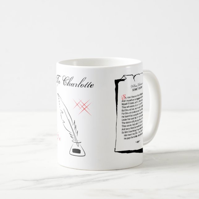 Shakespeare Sonnet 134 Coffee Mug (Front Right)