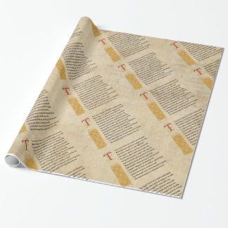 Shakespeare Sonnet 144 (CXLIV) on Parchment Wrapping Paper