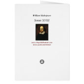 Shakespeare Sonnet # 18 Cards (Back)