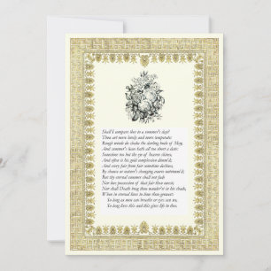 Shakespeare Sonnet # 18 Invitation